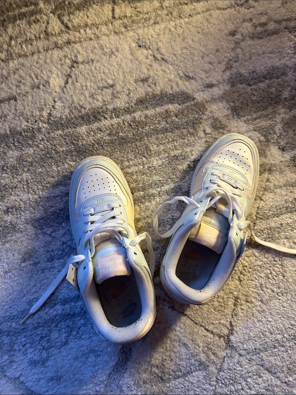 Kids White/Pastel Accent Sneakers